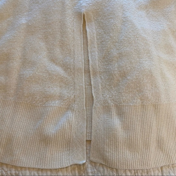 Hope White Oversized Mockneck Unisex Wool Sweater - Picture 11 of 14